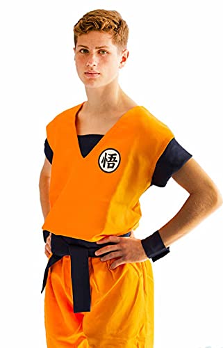 Disfraz Cosplay de Son Goku con símbolo GO | Disfraz Saiyajin | Talla: XL