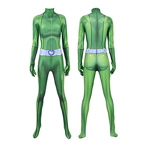 Disfraz de Cosplay de Halloween de superhéroe para adultos Totally Spies Anime Clover Sam Alex Bodysuit Halloween Zentai trajes