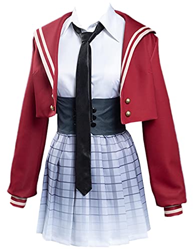 Disfraz de zombi Land Saga Nikaidou Saki - Anime Team Uniforme Trajes Halloween Navidad para niña Conjunto completo Rojo_S