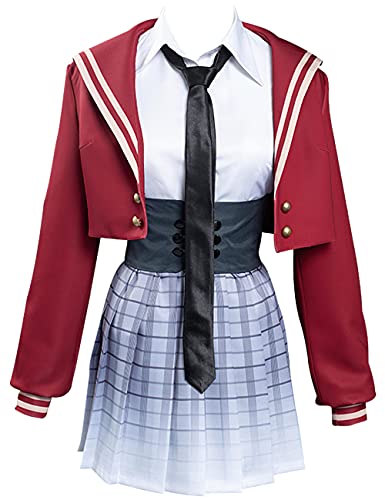 Disfraz de zombi Land Saga Nikaidou Saki - Anime Team Uniforme Trajes Halloween Navidad para niña Conjunto completo Rojo_S