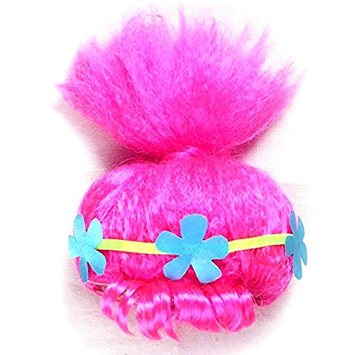 Disfraz y peluca Trolls Poppy – amapola – niña – disfraz – Carnaval – Halloween – Cosplay – Idea regalo para Navidad y cumpleaños Taglia 150-9-10 anni Rosa