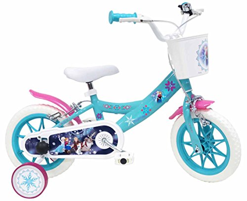 Disney - Bicicleta Infantil, Color Blanco, tamaño 12 Pulgadas