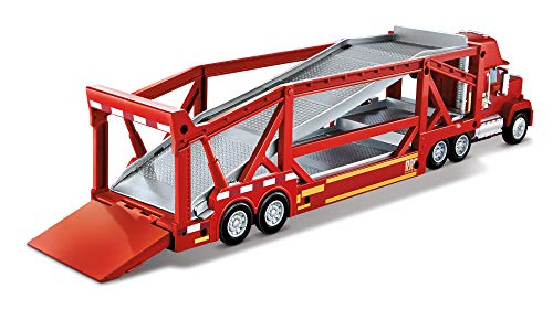 Disney Cars 3 Mack camión mundo de aventuras, coche transportador de juguetes (Mattel FLG70)