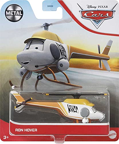 Disney Cars Ron Hover, Miniatura, Coleccionable Racecar Juguetes de Automóvil Basados en Películas de Coches, para Niños de 3 años o más, Multicolor