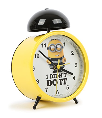 Disney "Dave Minions Reloj Despertador, Color Amarillo