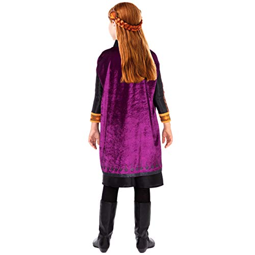 Disney Disfraz Vestido para Niñas Frozen Anna Multicolor 7-8 Años