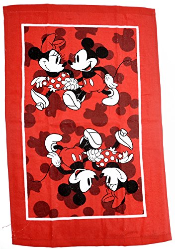 Disney Dish Towels 2 Piece Set Kitchen Cloth (Mickey Minnie Red)