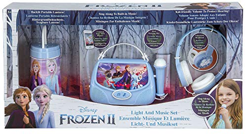 Disney Frozen 2 - Juego de Auriculares de Karaoke y luz Nocturna para niños - eKids FR-300