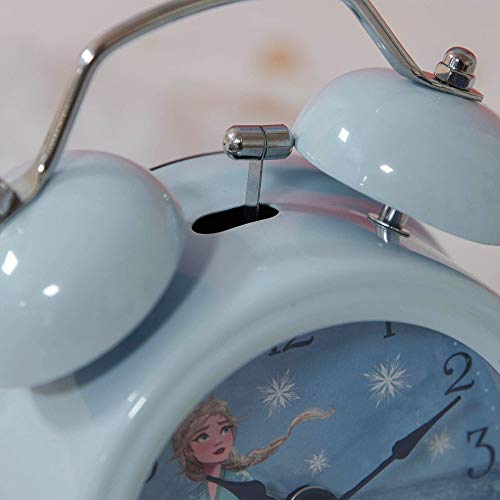 Disney Frozen 2 - Reloj despertador de cuarzo con doble campana