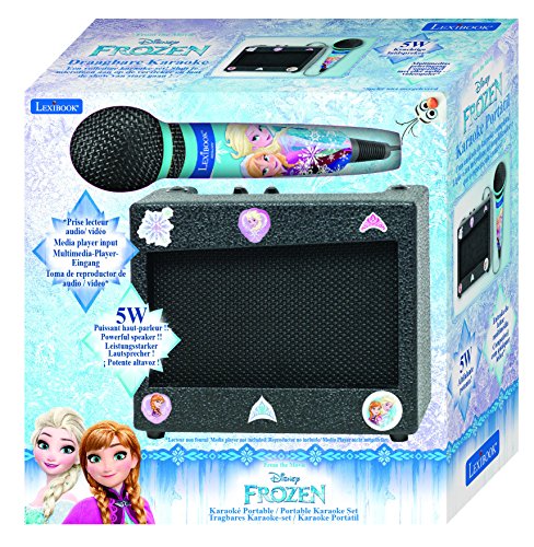 Disney Frozen - Altavoz para Karaoke/Amplificador Portátil con Micrófono (Lexibook K900FZ)