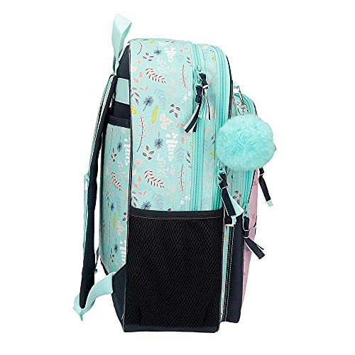 Disney Frozen Arendelle is Home Mochila Escolar Doble Compartimento Adaptable a Carro Azul 30x40x13 cms Poliéster 15,6L