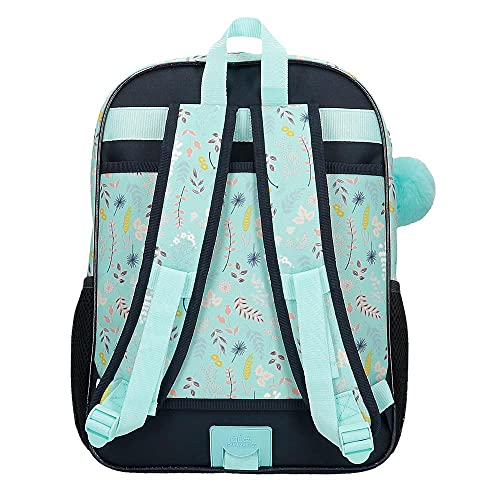 Disney Frozen Arendelle is Home Mochila Escolar Doble Compartimento Adaptable a Carro Azul 30x40x13 cms Poliéster 15,6L