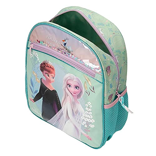 Disney Frozen Follow Your Dreams Mochila con Carro Azul 27x33x11 cms Poliéster 9,8L