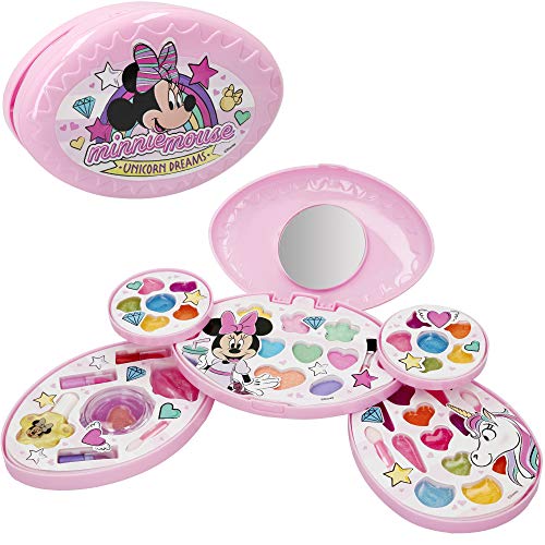 Disney - Maletín maquillaje Minnie Mouse para niños y niñas 5 años, Pintauñas Niñas, Manicura juguete (77199)