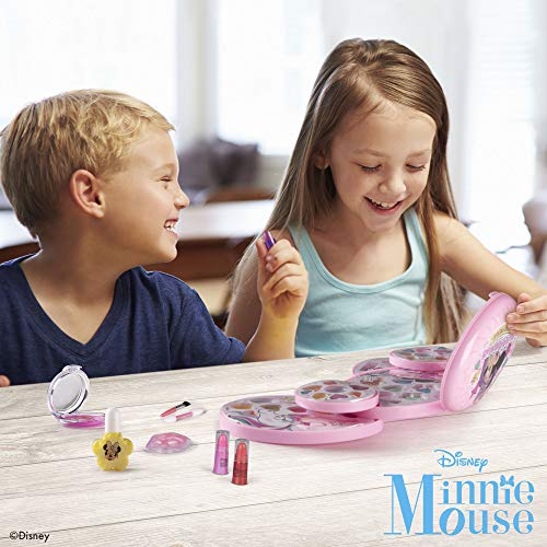 Disney - Maletín maquillaje Minnie Mouse para niños y niñas 5 años, Pintauñas Niñas, Manicura juguete (77199)