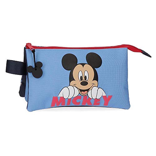 Disney Mickey Moods Estuche Triple Rojo 22x12x5 cms Poliéster