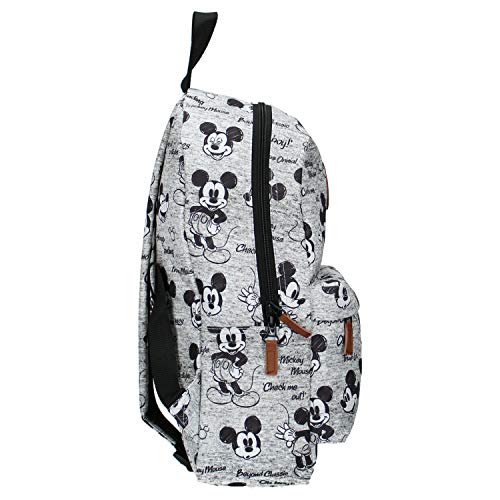 Disney Mickey Mouse - Mochila infantil - Never Out of Style - Gris - Talla única