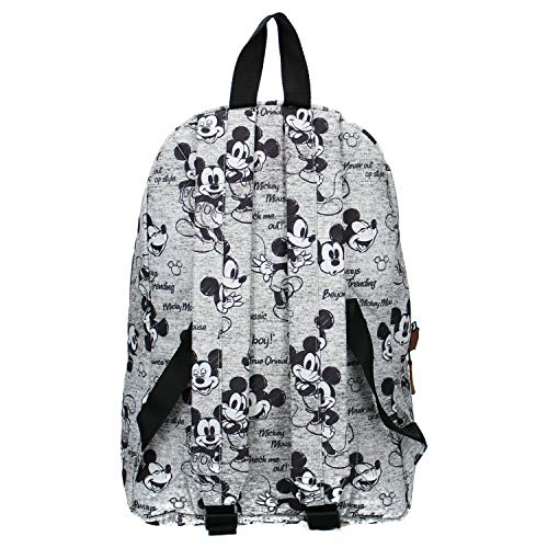 Disney Mickey Mouse - Mochila infantil - Never Out of Style - Gris - Talla única