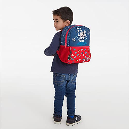 Disney Mickey on The Moon Mochila Escolar Azul 25x32x12 cms Poliéster 9,6L