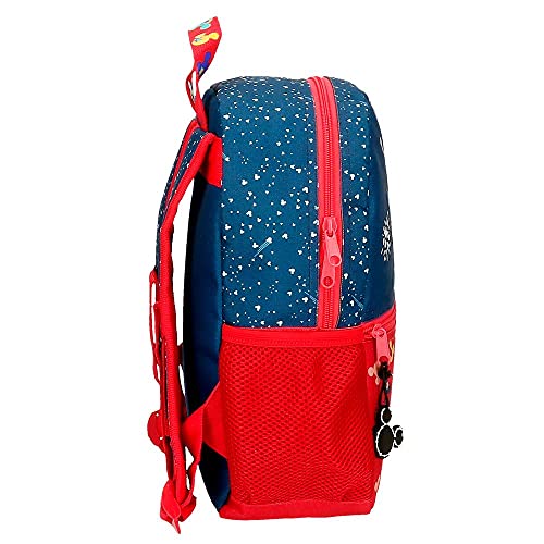 Disney Mickey on The Moon Mochila Escolar Azul 25x32x12 cms Poliéster 9,6L