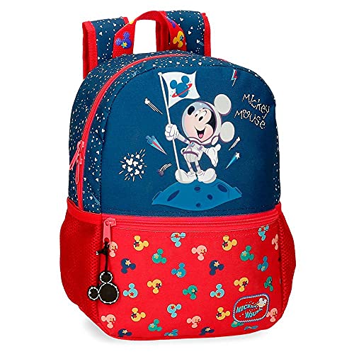 Disney Mickey on The Moon Mochila Escolar Azul 25x32x12 cms Poliéster 9,6L