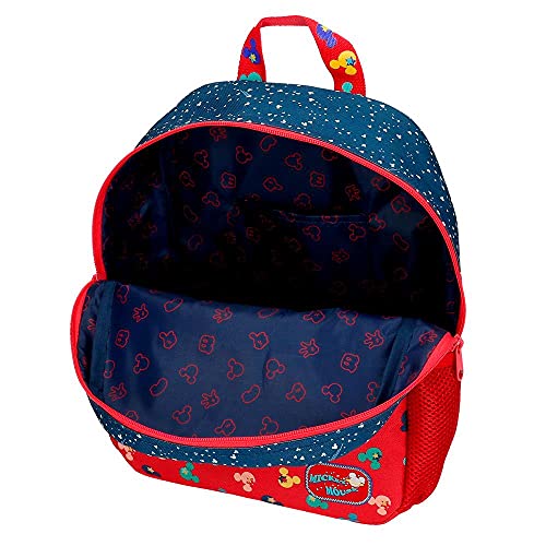 Disney Mickey on The Moon Mochila Escolar Azul 25x32x12 cms Poliéster 9,6L