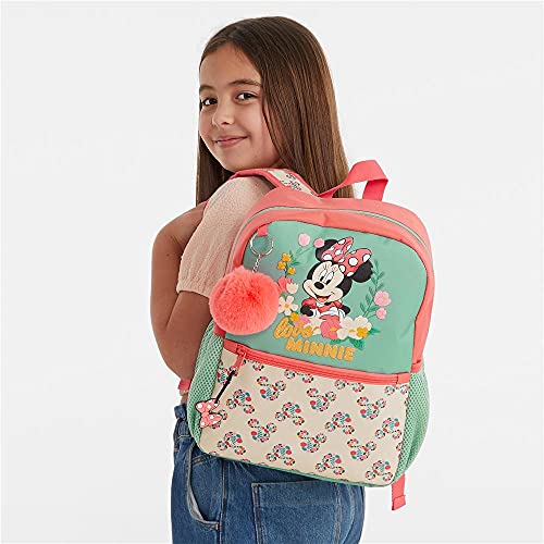 Disney Minnie Golden Days Mochila Escolar Adaptable a Carro Multicolor 25x32x12 cms Poliéster 9,6L