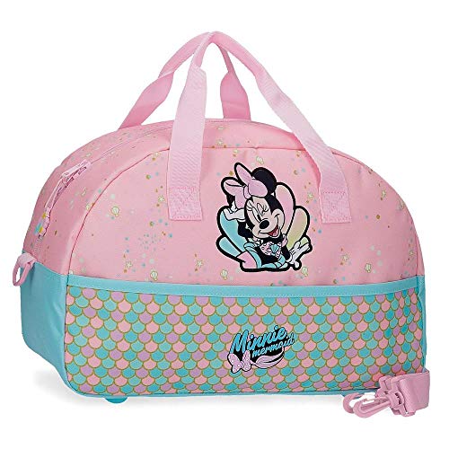 Disney Minnie Mermaid Bolsa de Viaje Rosa 40x25x18 cms Poliéster 17.28L