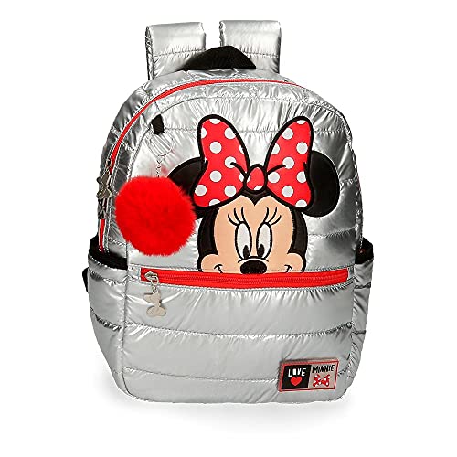 Disney Minnie My Pretty Bow Mochila Escolar Gris 25x32x12 cms Poliéster 7,68L