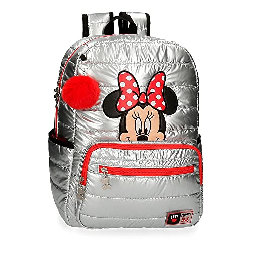 Disney Minnie My Pretty Bow Mochila Escolar para Portátil 15,6" Gris 32x42x14 cms Poliéster 20,16L