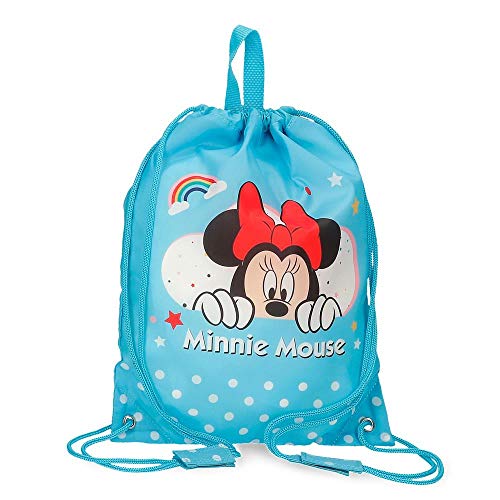 Disney Minnie Rainbow Bolsa de Merienda Azul 27x34 cms Poliéster