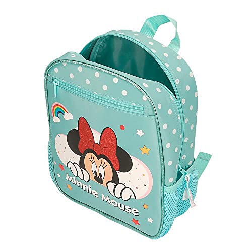 Disney Minnie Rainbow Mochila Escolar Verde 23x28x10 cms Poliéster 6,44L