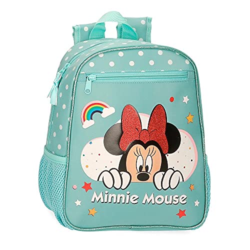 Disney Minnie Rainbow Mochila Escolar Verde 23x28x10 cms Poliéster 6,44L