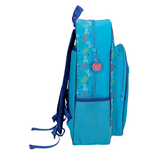 Disney Mochila Escolar Mickey Stars, 29x38x12 cm, Azul