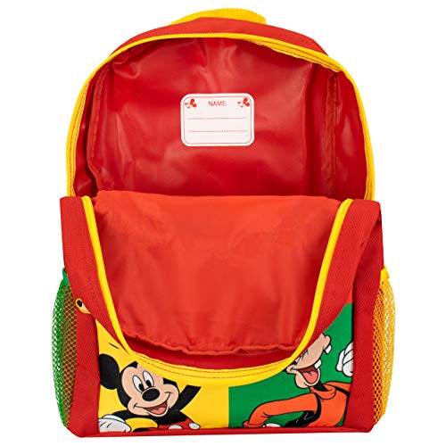 Disney Mochila para Niños Mickey Mouse Donald Duck Pluto Goofy Rojo