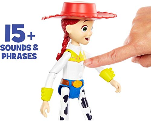 Disney Muñeca parlante a Escala Jessie GDP81 Pixar Toy Story 4 Inspirada en la película con más de 15 Frases y Sonidos, diseños auténticos, fácil de Colocar