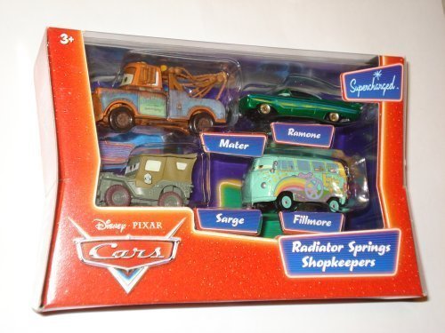 DISNEY PIXAR CARS RADIATOR SPRINGS SHOPKEEPERS FEATURING SARGE, FILLMORE, MATER AND RAMONE by DISNEY