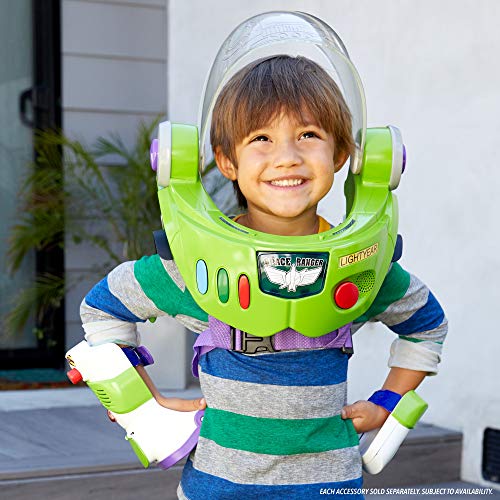 Disney Pixar Toy Story 4 Buzz Lightyear Casco de Astronauta de Juguete para Jugar a rol con Jetpack, Luces, Frases y Sonidos auténticos, Multicolor (Mattel GDP86)