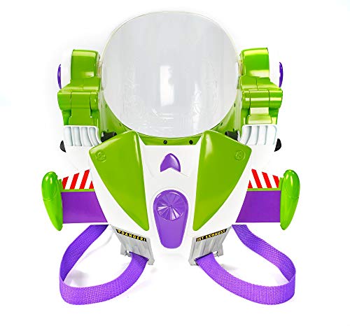 Disney Pixar Toy Story 4 Buzz Lightyear Casco de Astronauta de Juguete para Jugar a rol con Jetpack, Luces, Frases y Sonidos auténticos, Multicolor (Mattel GDP86)