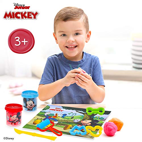 Disney - Plastilina botes Juegos Plastilina niños 3 años Plastilina infantil con Accesorios y Moldes Plastilina no tóxica blanda Plastilina Disney Maleta Mickey Mouse