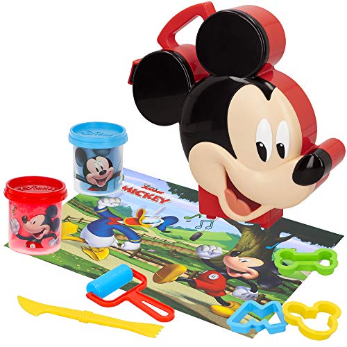 Disney - Plastilina botes Juegos Plastilina niños 3 años Plastilina infantil con Accesorios y Moldes Plastilina no tóxica blanda Plastilina Disney Maleta Mickey Mouse