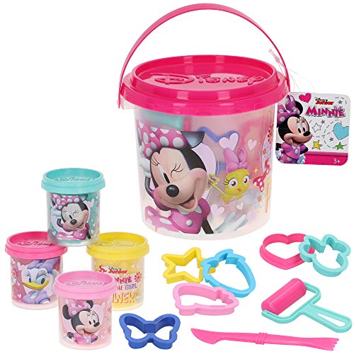 Disney - Plastilina infantil Cubo 4 botes plastilina Niños 3 años con Moldes y accesorios Plastilina no tóxica Juguetes educativos Manualidades niños Plastilina Disney