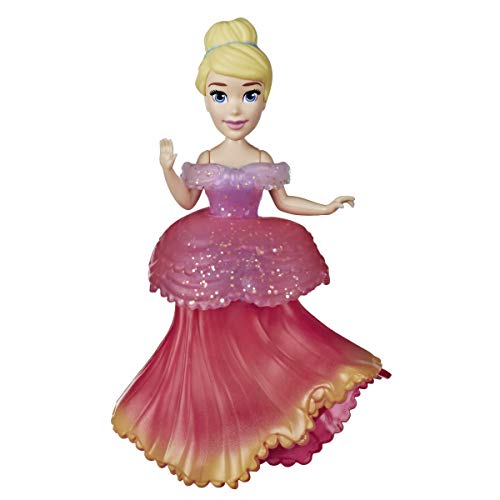 Disney Princess Cenicienta y Príncipe Encantador Coleccionable Pequeña Muñeca Real Clips Juguetes de Moda con Vestido Extra