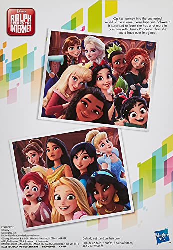 Disney Princess Ralph Breaks The Internet Movie Dolls, Elsa & Anna Dolls with Comfy Clothes & Accessories