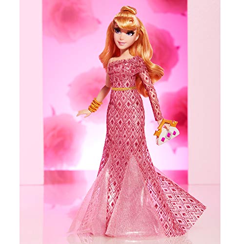 Disney Princess Style Series Aurora Fashion Doll, Vestido de Estilo contemporáneo con Pendientes, Monedero y Zapatos, Juguete para niñas de 6 años en adelante