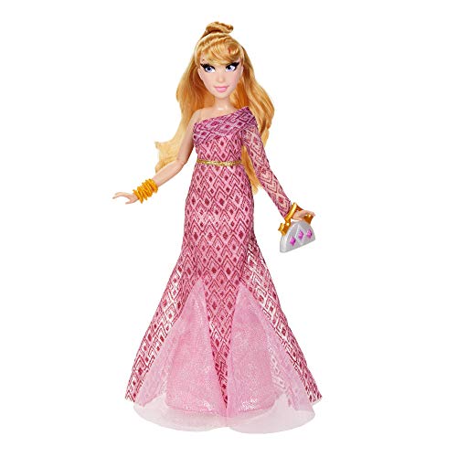 Disney Princess Style Series Aurora Fashion Doll, Vestido de Estilo contemporáneo con Pendientes, Monedero y Zapatos, Juguete para niñas de 6 años en adelante