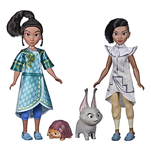 Disney Raya y el último dragón Young Raya and Namaari Fashion Dolls 2 Unidades, Ropa de muñeca de Moda, Juguete para niños de 3 años en adelante