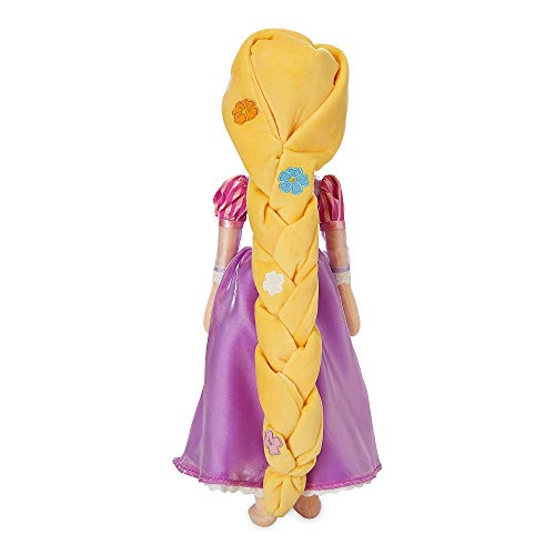 Disney Store: muñeca de Peluche de Rapunzel, Enredados, 46 cm, Mangas Farol, Cintas Decorativas y Ribetes de Encaje, Adecuada para Todas Las Edades