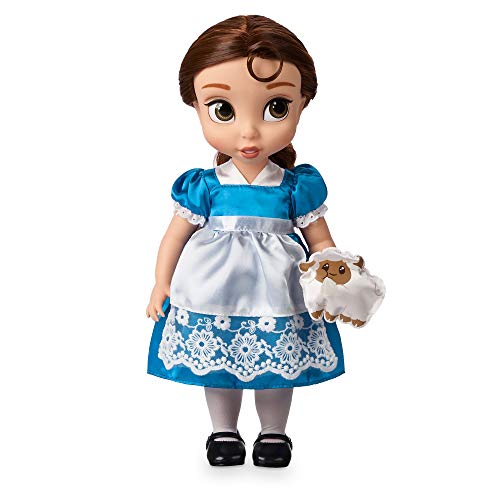 Disney Store: muñeca niña Coleccionable de la Princesa Bella (colección Animators), La Bella y la Bestia, 39 cm, Pelo enraizado, Traje y Zapatos realistas, Oveja en Raso Acolchado, Mayores de 3 años