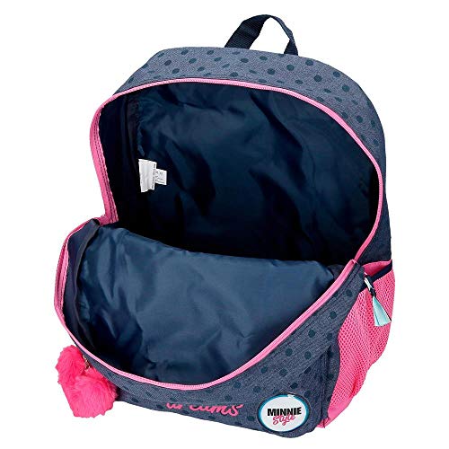 Disney Sweet Dreams Minnie Mochila Escolar, 42 cm, Adaptable, color Azul